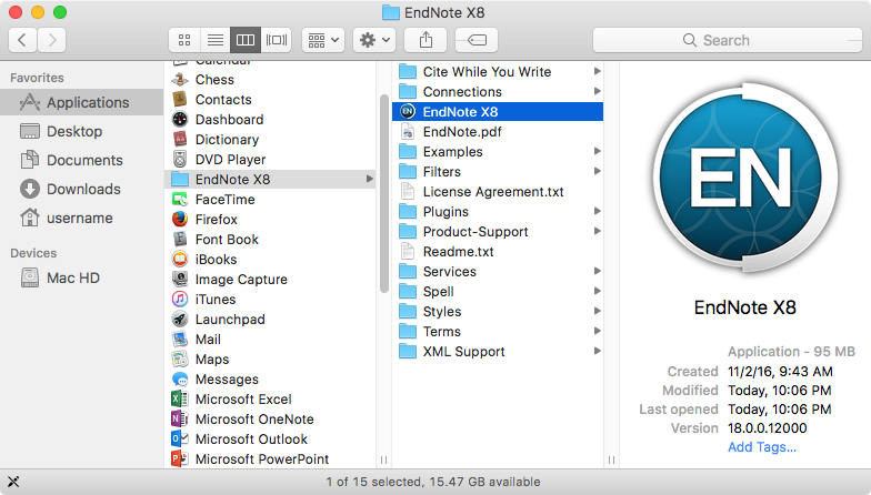 word for mac office 365 endnote x8